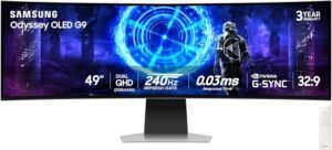 Samsung 49-Inch Odyssey G9 (G95SD) Best Ultrawide Monitors