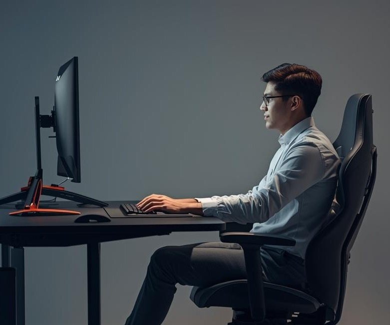 ergonomic gaming setup posture mouse keyboard chair