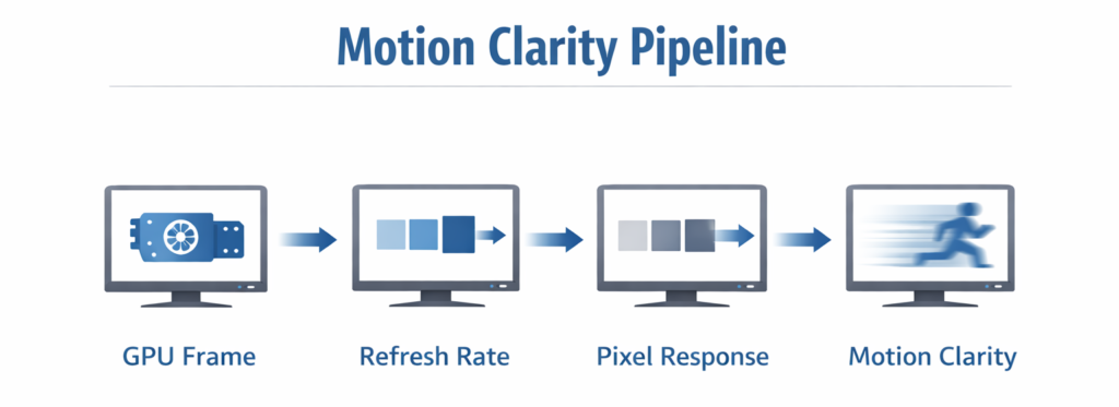 gaming monitor motion clarity factors refresh rate response time
