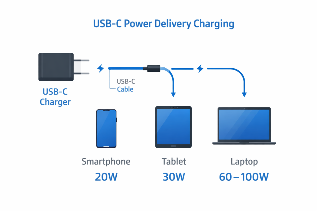 usb-c power delivery charging diagram