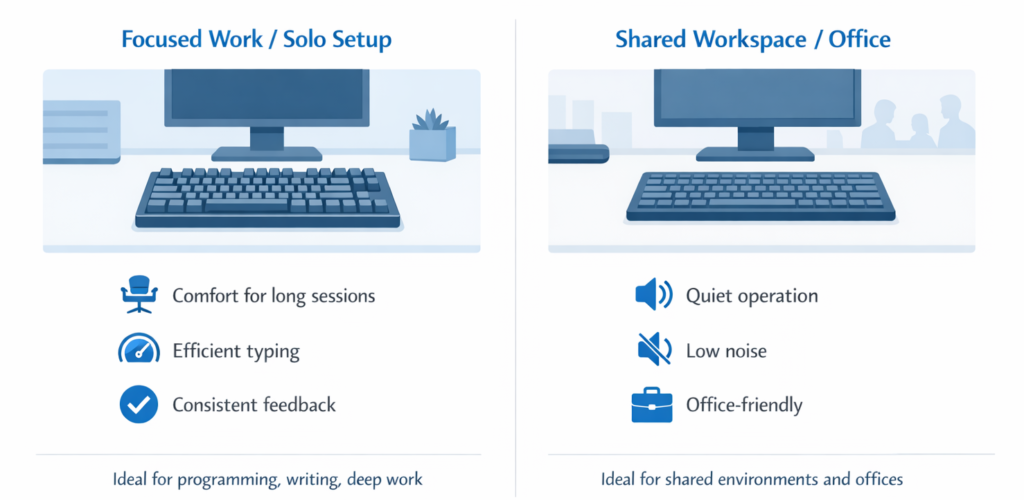 keyboard choice for work productivity mechanical vs membrane