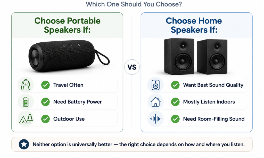 Portable vs home speakers final buying guide