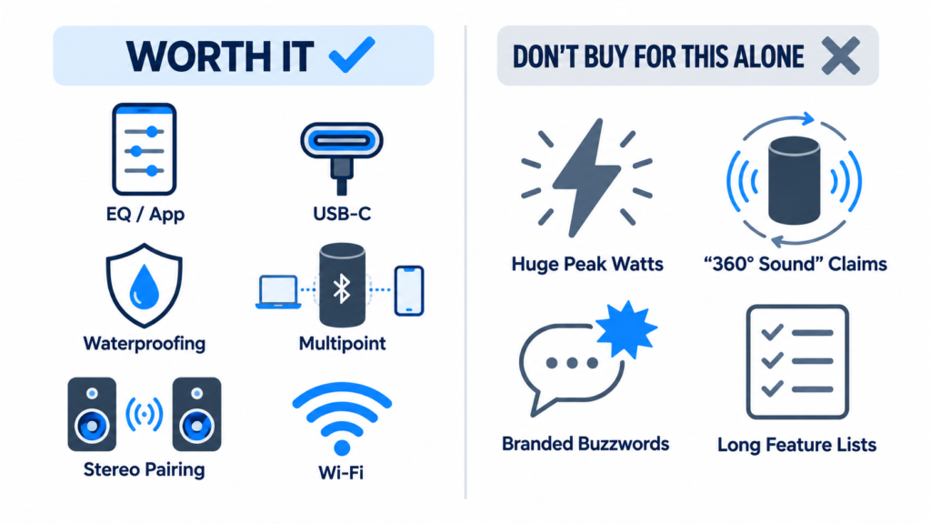 Premium Bluetooth speaker features worth paying for versus marketing claims